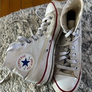 High top converse
Fair condition
Soles in good shape
No rips or tearing